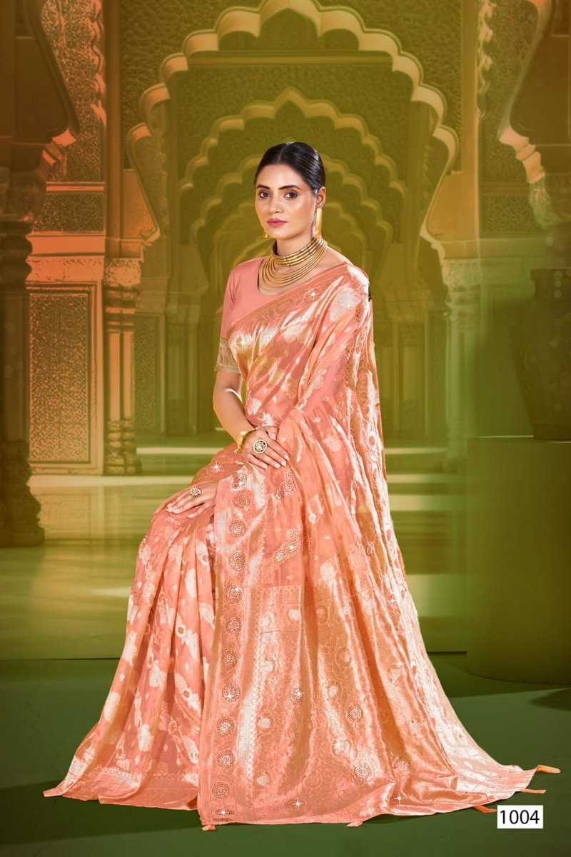 SAROJ SAREE SPARKLE SAROSKI-4 1001 TO 1006 4