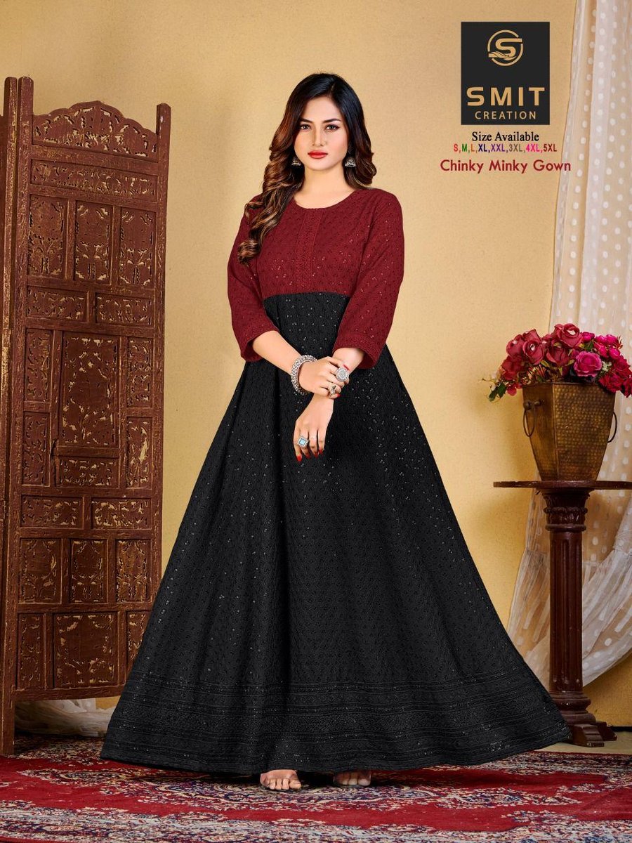 Poonam Designer Chinky Minky Gown 1001-1008 Series 7