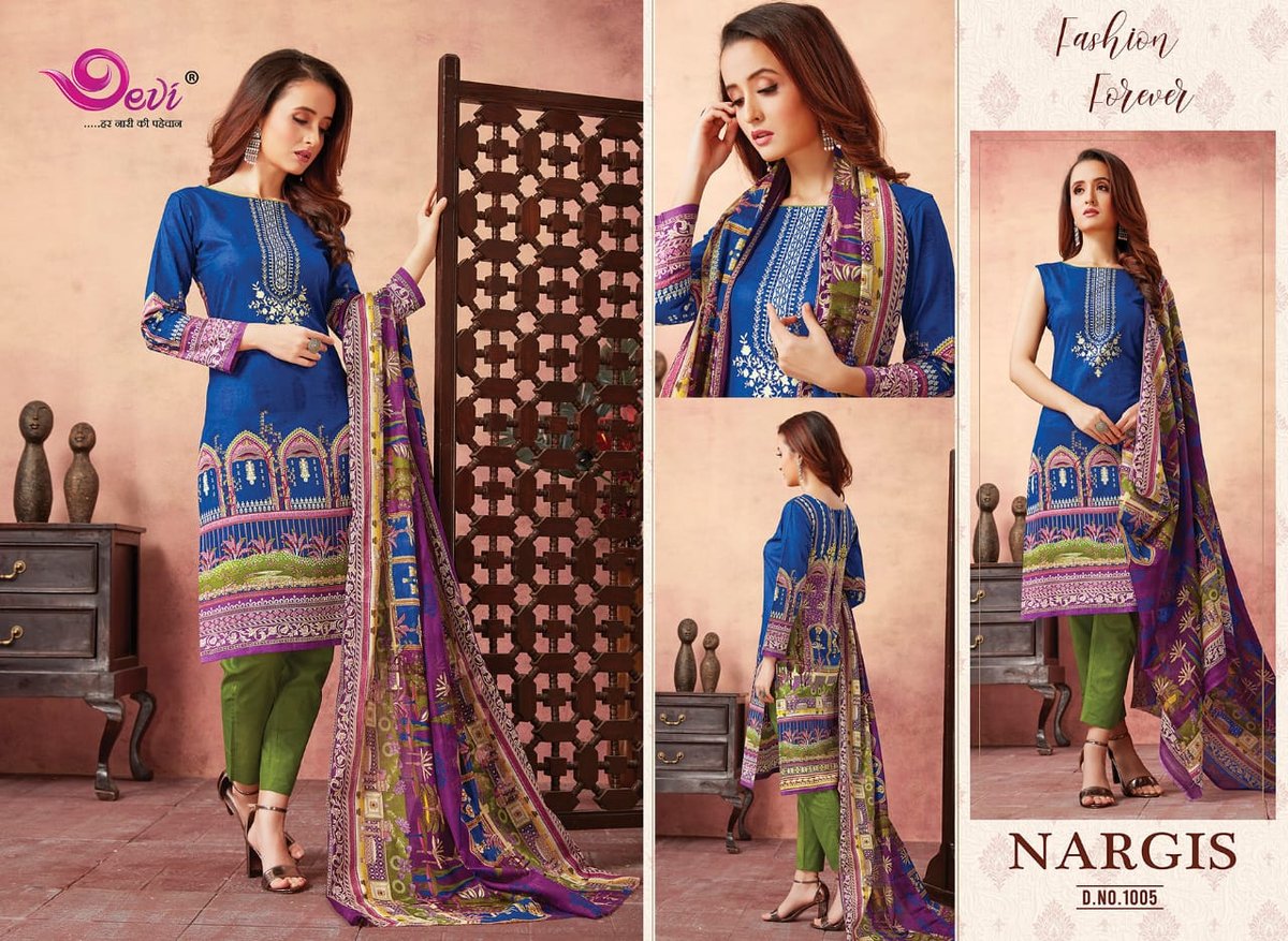Devi Nargis Pure Lawn 1001-1010 Series 5