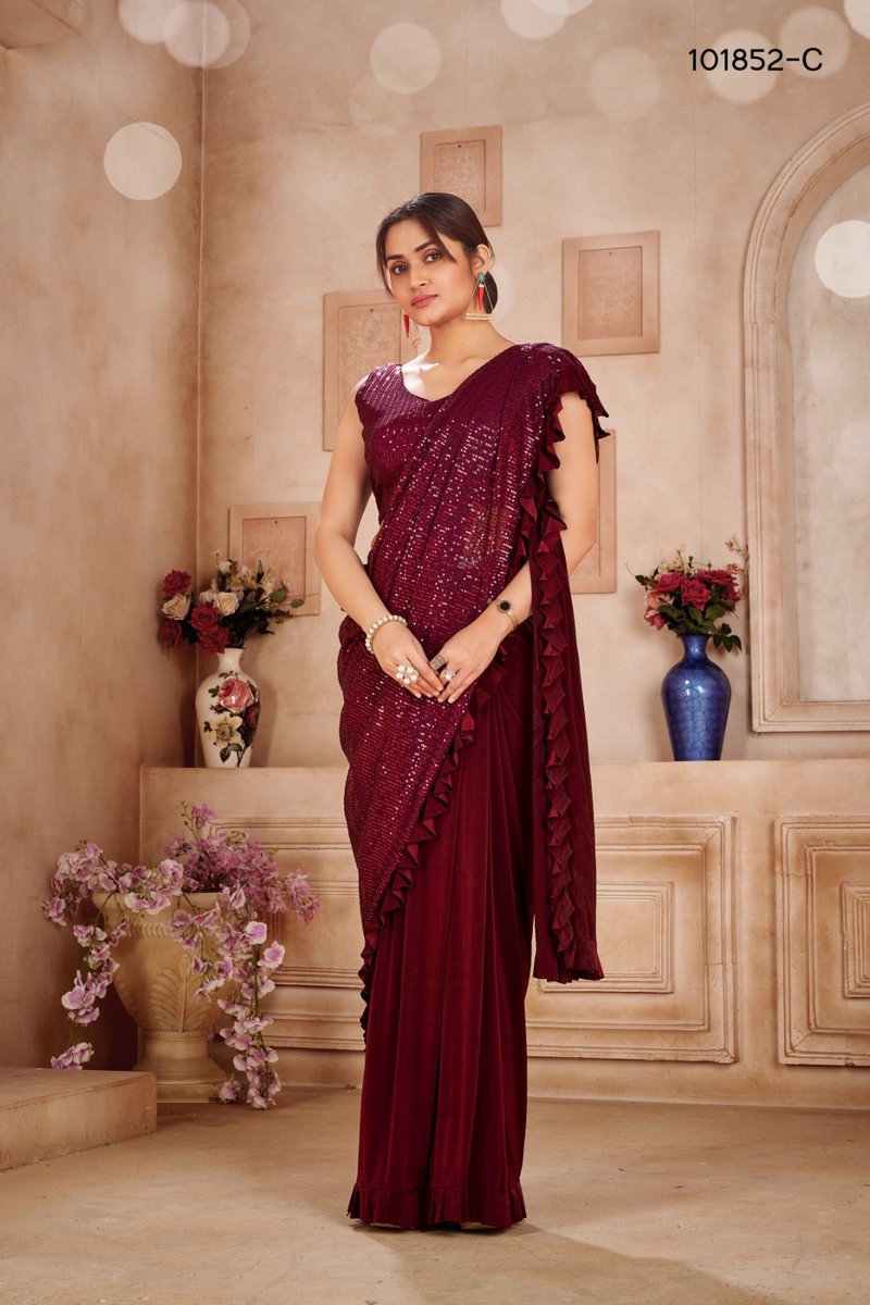 Aamoha Trendz Ready To Wear Designer Saree 101852 Colors 3