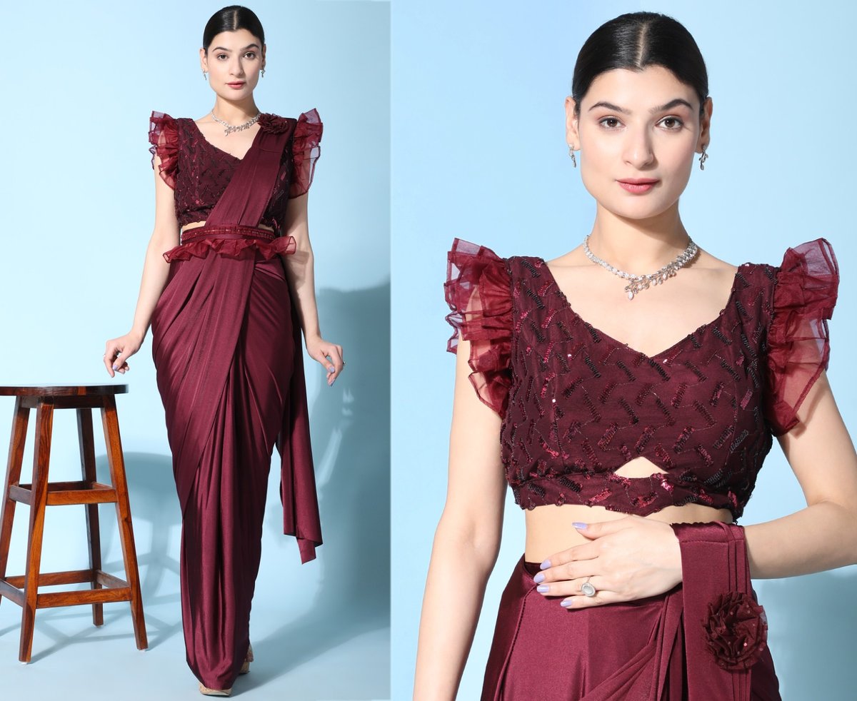 Aamoha Trendz Ready To Wear Designer Saree 1016353 New Colors 2