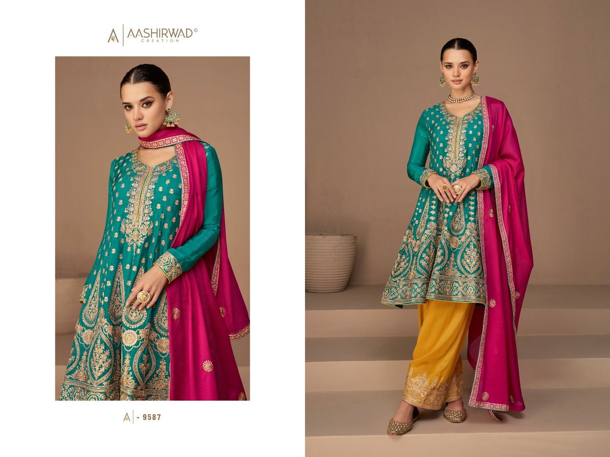Aashirwad Creation Heena 9587-9591 Series 1