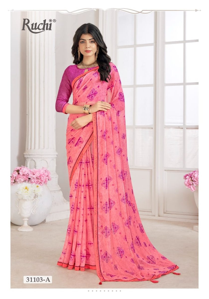 RUCHI SAREE VANILLA 31101-A TO 31103-D 9