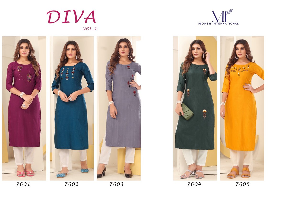 MOKSH INTERNATIONAL DIVA VOL-1 7601 TO 7605 6
