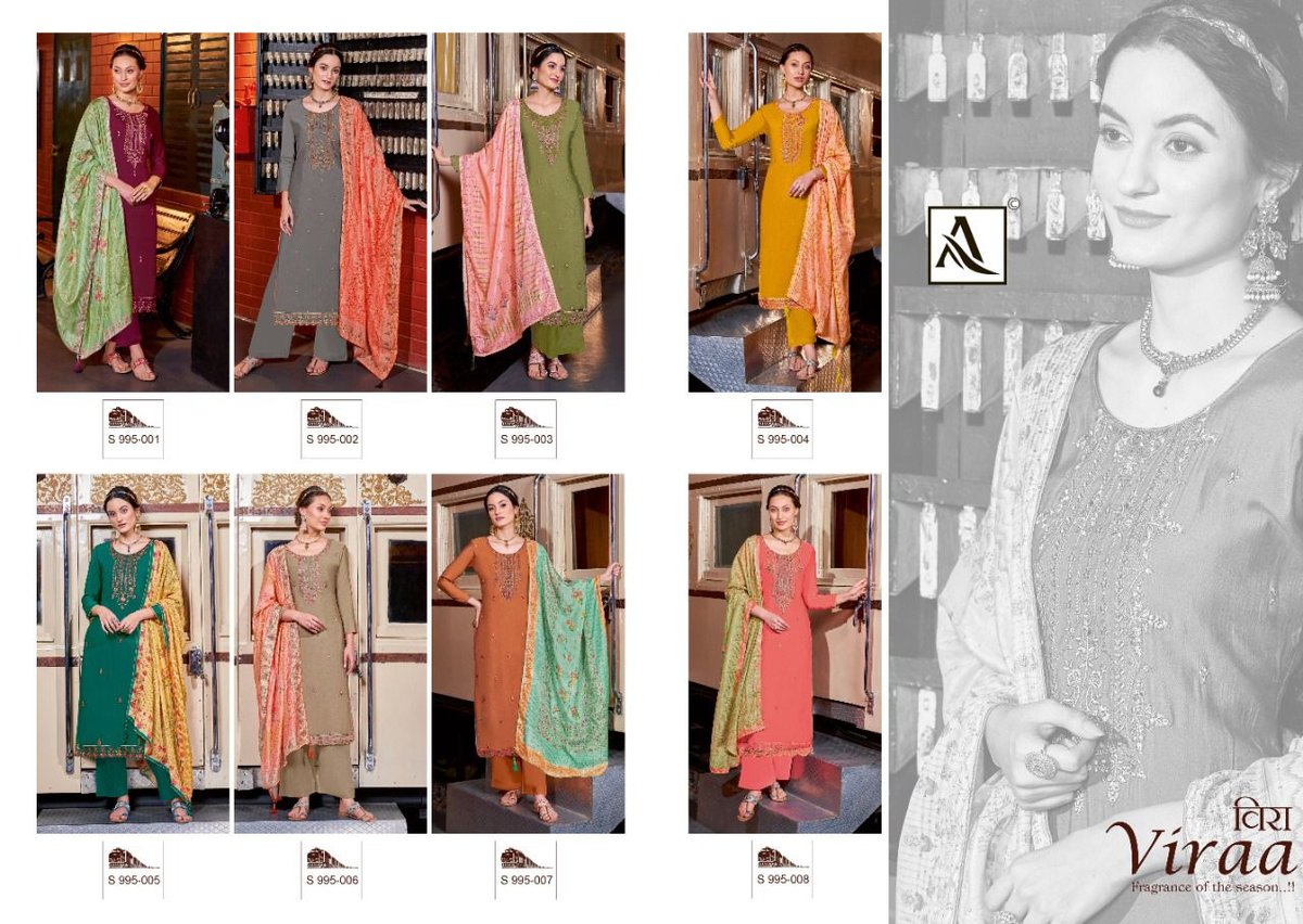 Alok Suits Viraa 995-001 to 995-008 Series 9