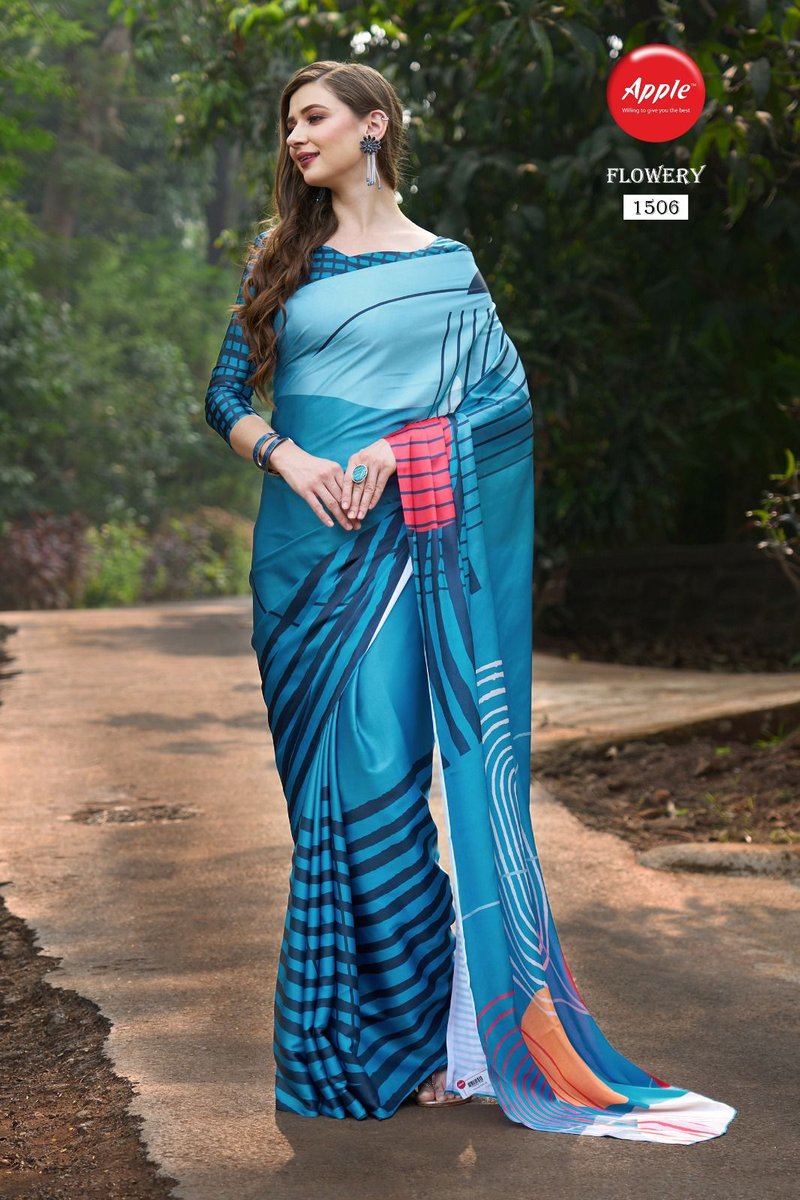 Apple Saree Flowery Vol-15 1501-1508 Series 6