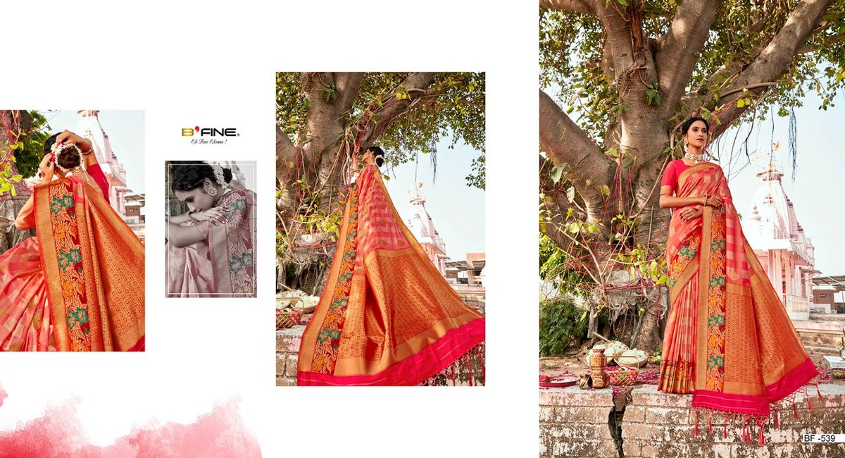B Fine Saree Art Of Varanasi BF-536 to BF-547 Series 4