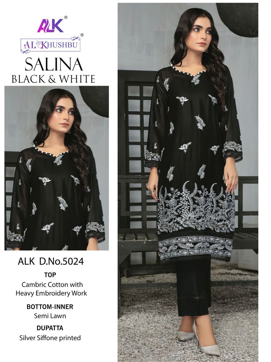 AL Khushbu Salina Black And White 5023-5025 Series 2