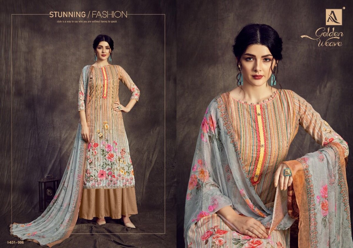 Alok Suits Golden Weave 1631-001 to 1631-008 Series 6