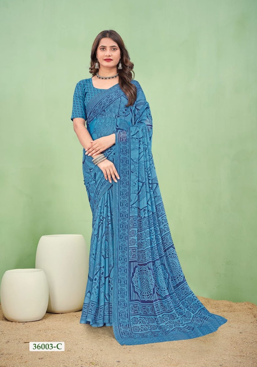 RUCHI SAREE STAR CHIFFON 168 36001-A TO 36003-G 10