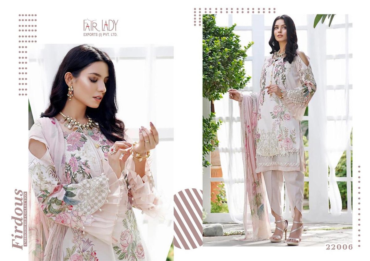 Fair Lady Firdous Jade Embroidered Collection 22001-22006 Series 6