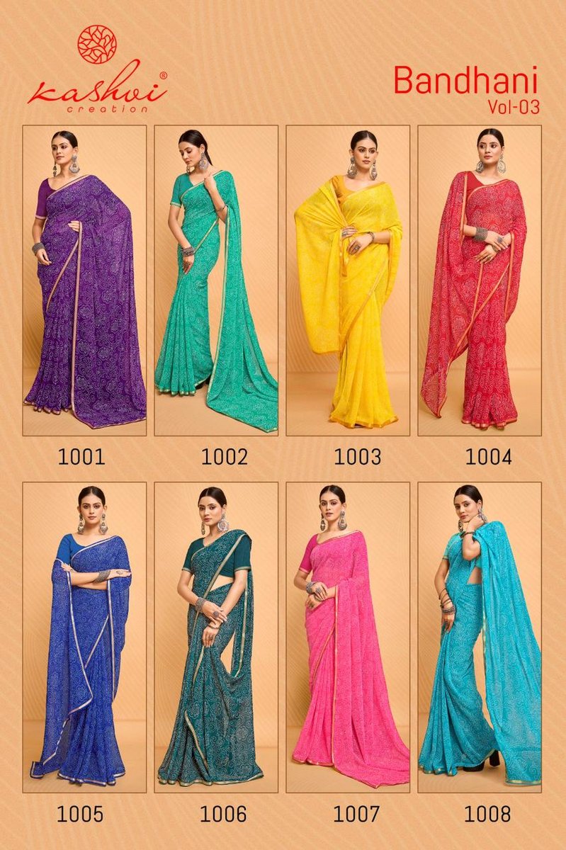 KASHVI CREATION BANDHANI VOL-3 1001 TO 1008 9