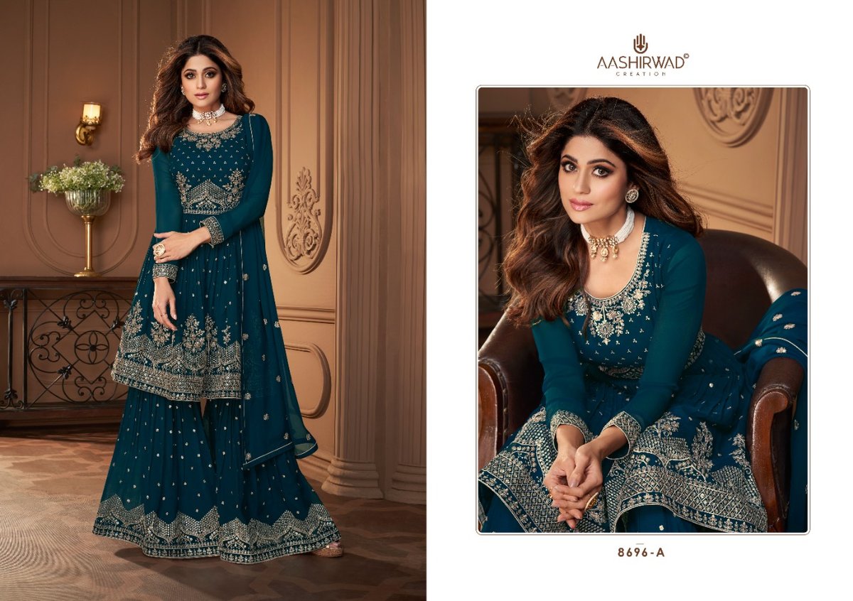 Aashirwad Creation Heroine Gold 8696 Colors 1