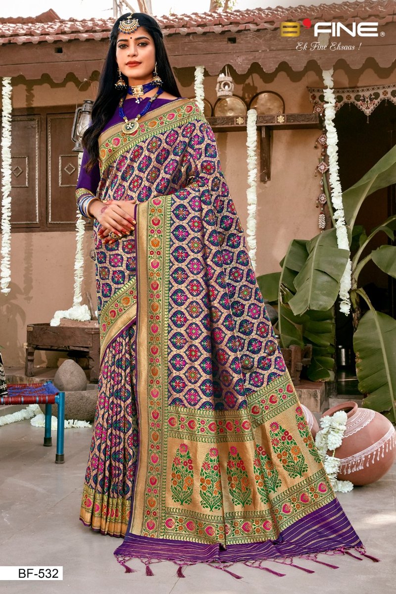 B Fine Saree Patola BF-524 to BF-535 Series 9