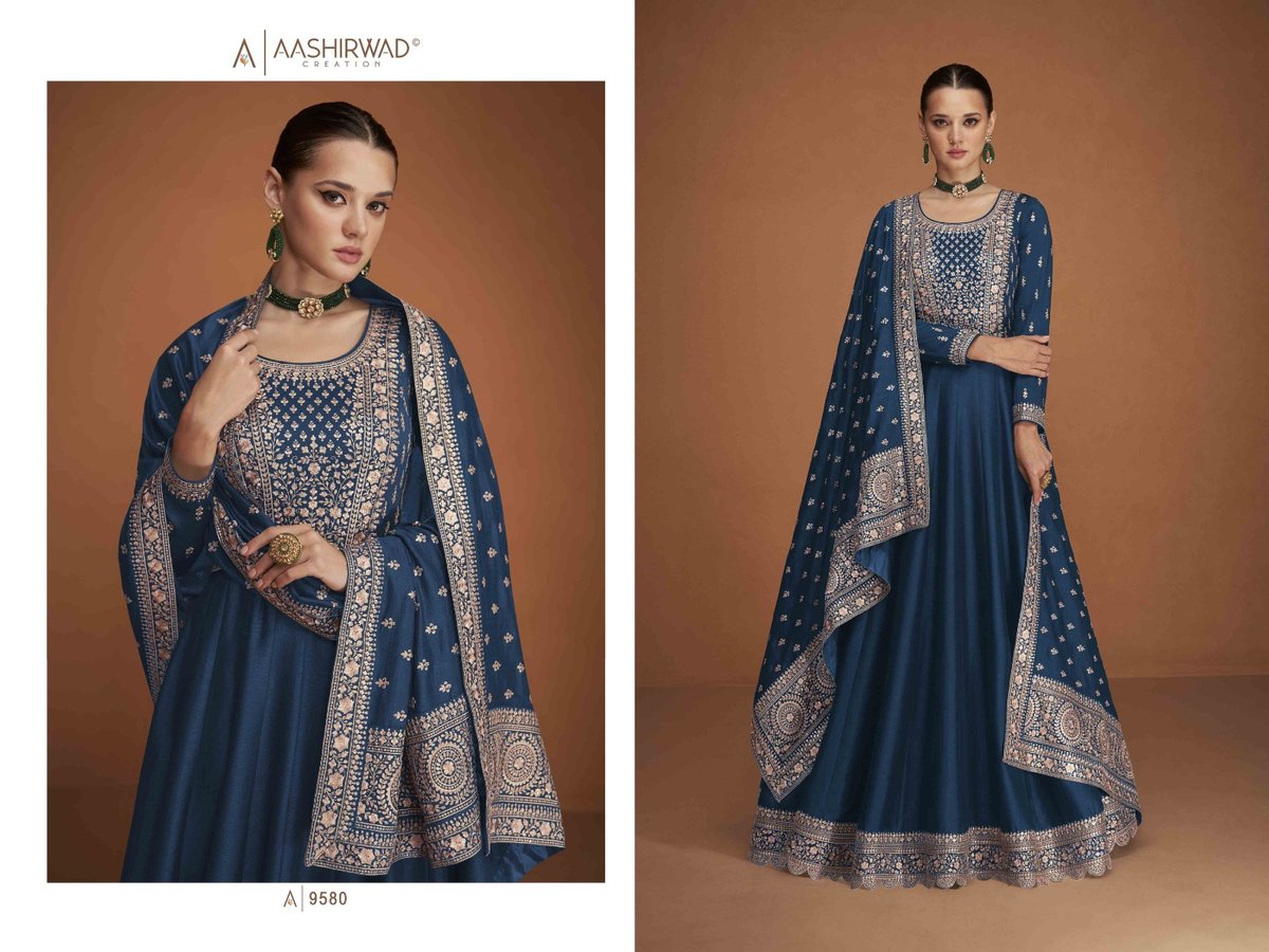 Aashirwad Creation Gulkand Veera 9577-9581 Series 4