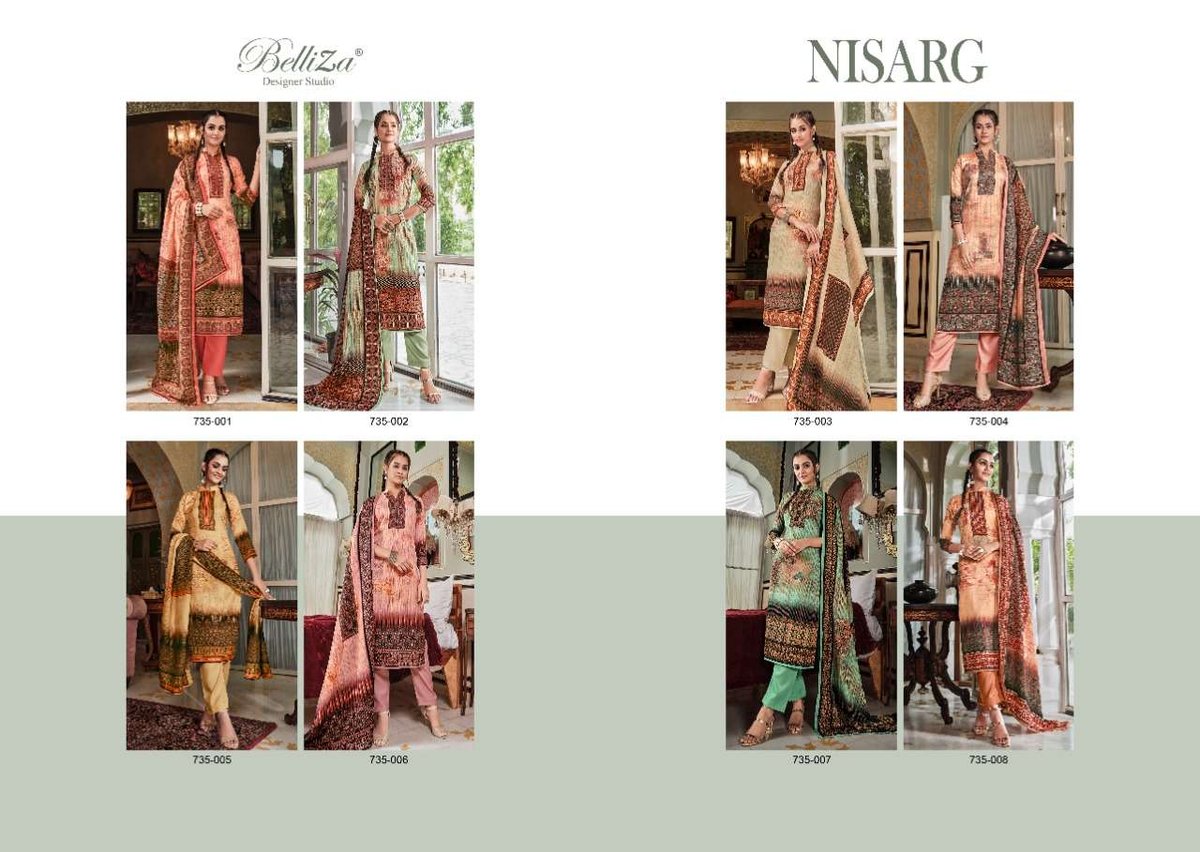 Belliza Designer Nisarg 735-001 to 735-008 Series 9