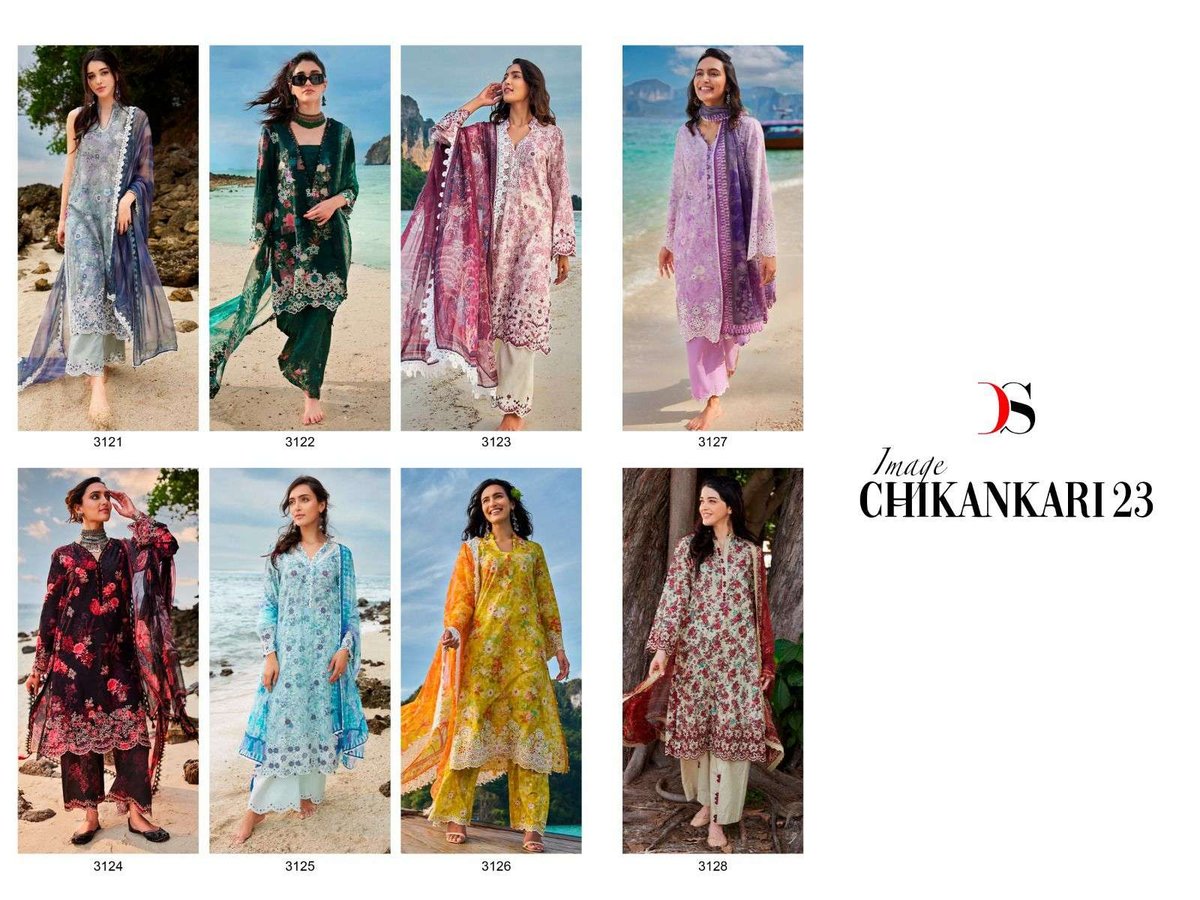 Deepsy Suit Chikankari Vol-23 3121-3128 Series 9