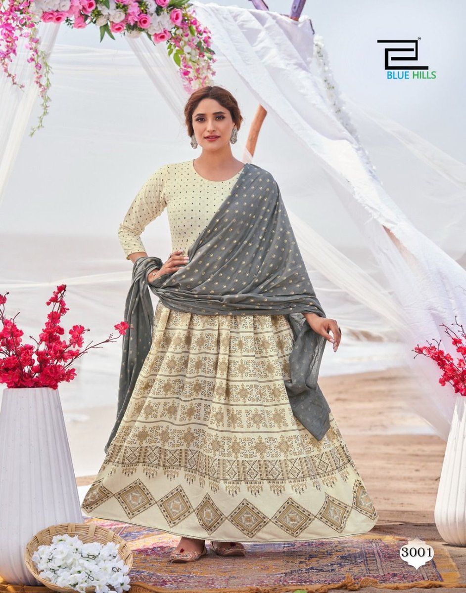 Blue Hills Walkway Dupatta Edition Vol-03 5001-5010 Series 1