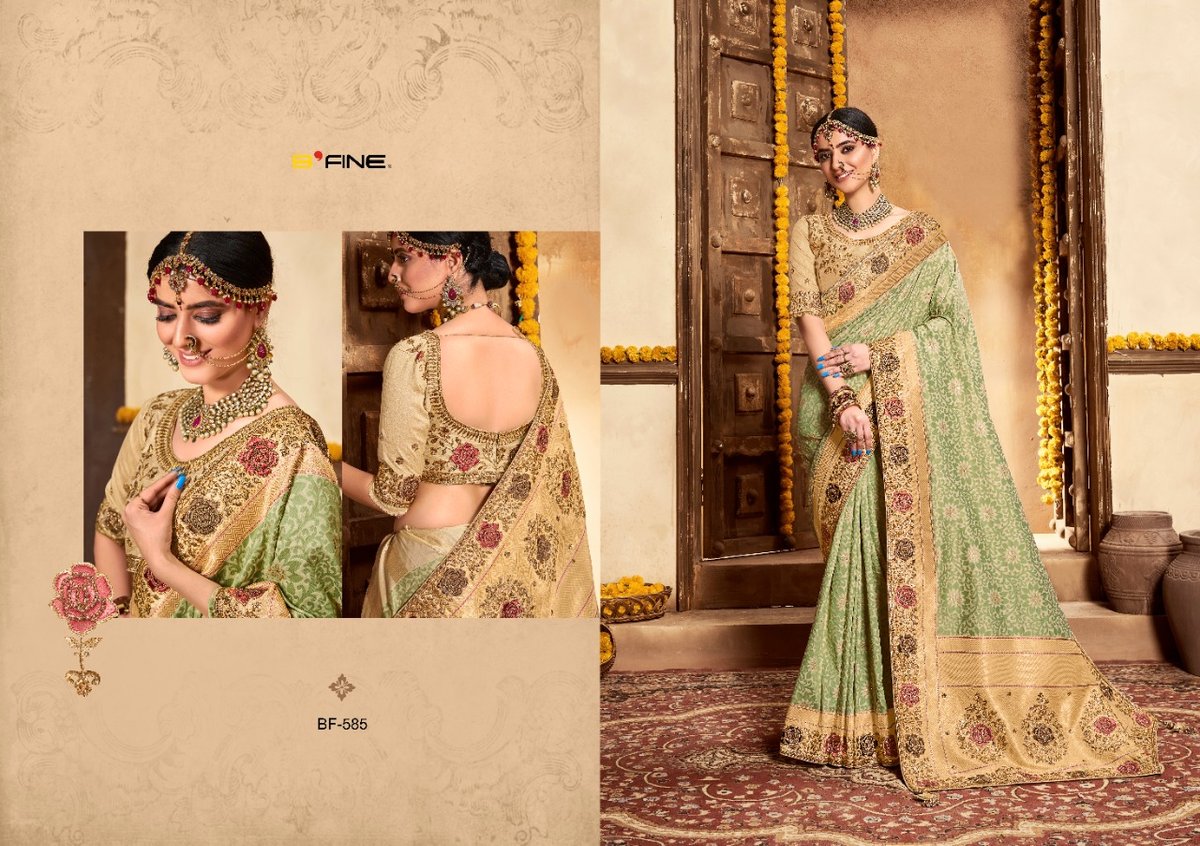 B Fine Saree Mehraab BF-581 to BF-586 Series 5
