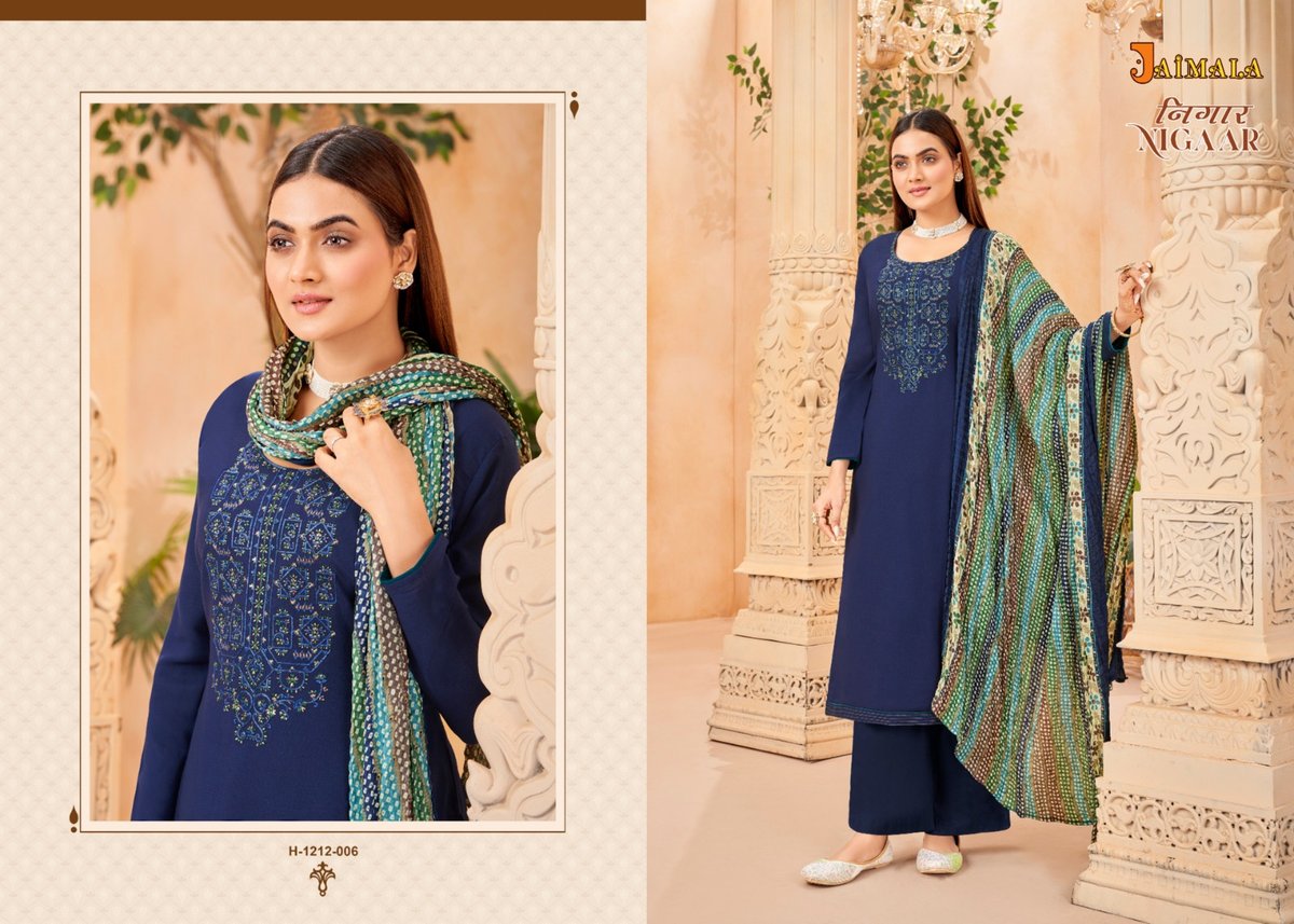 Alok Suit Jaimala Nigaar 1212-001 to 1212-008 Series 6