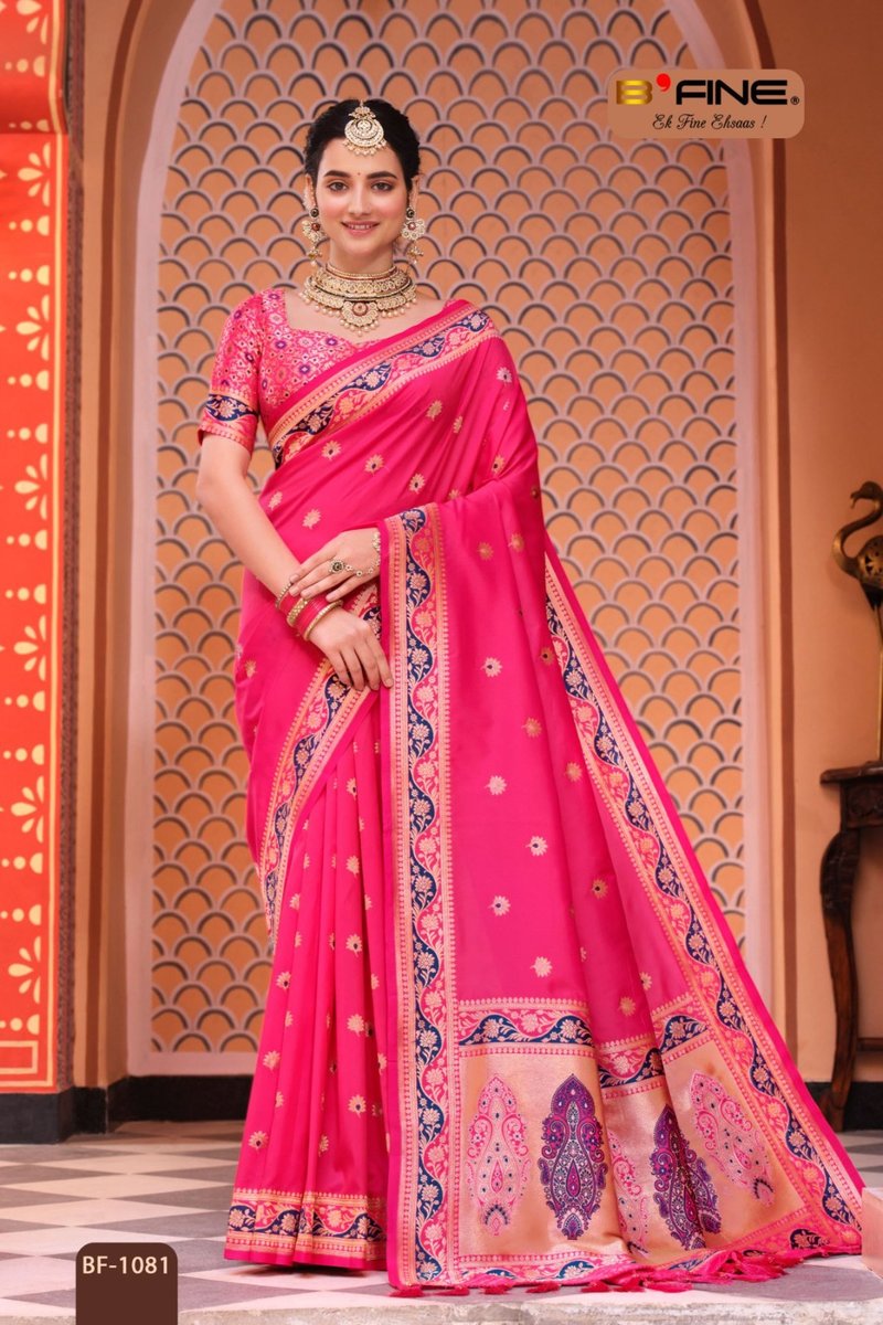 B Fine Saree Poornima 1077-1082 Series 5