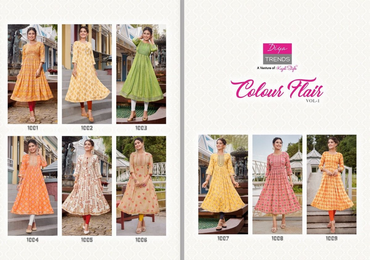 Diya Trends Colour Flair Vol-1 1001-1009 Series 10