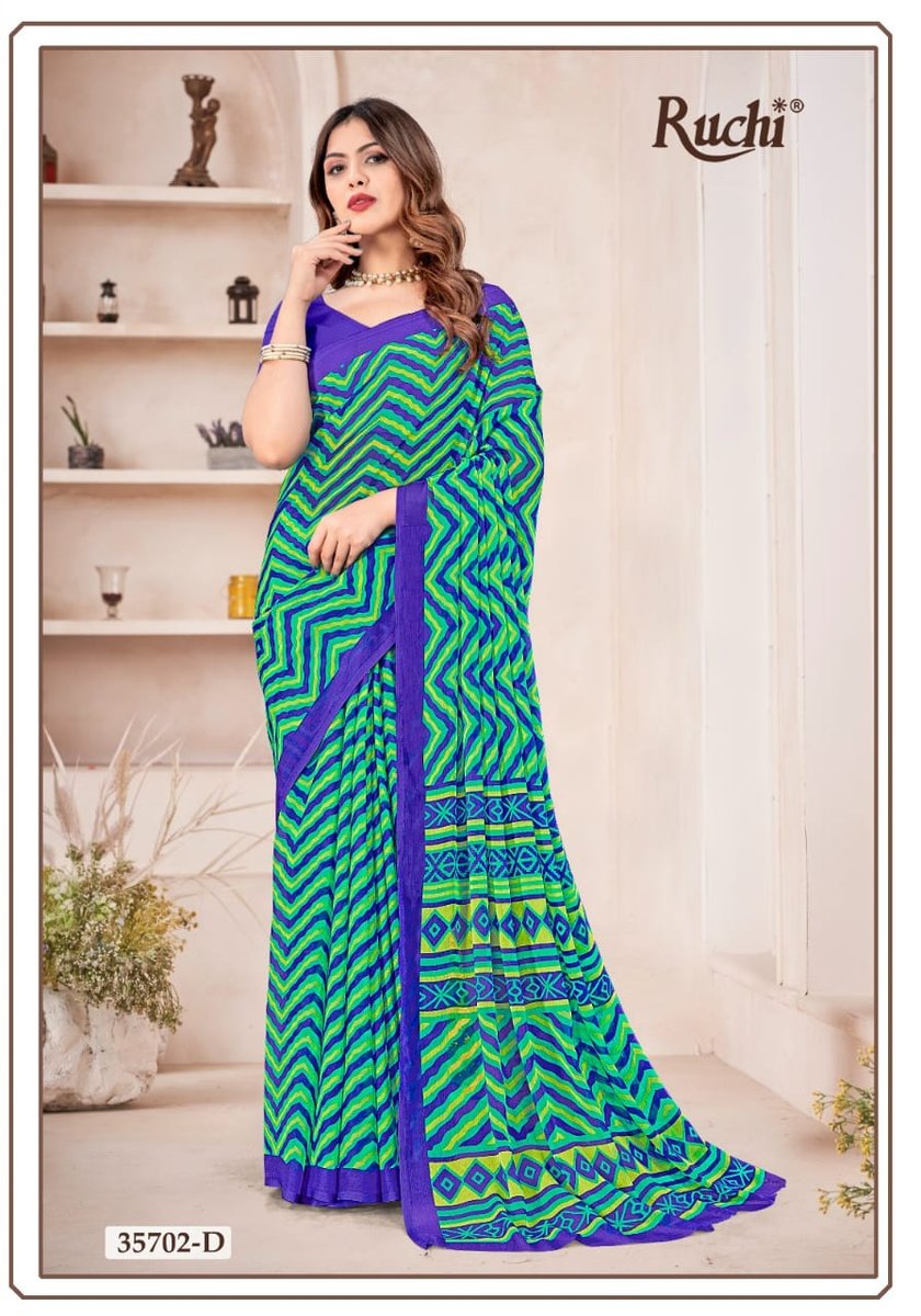 RUCHI SAREE STAR CHIFFON 167 35701-A TO 35703-D 8