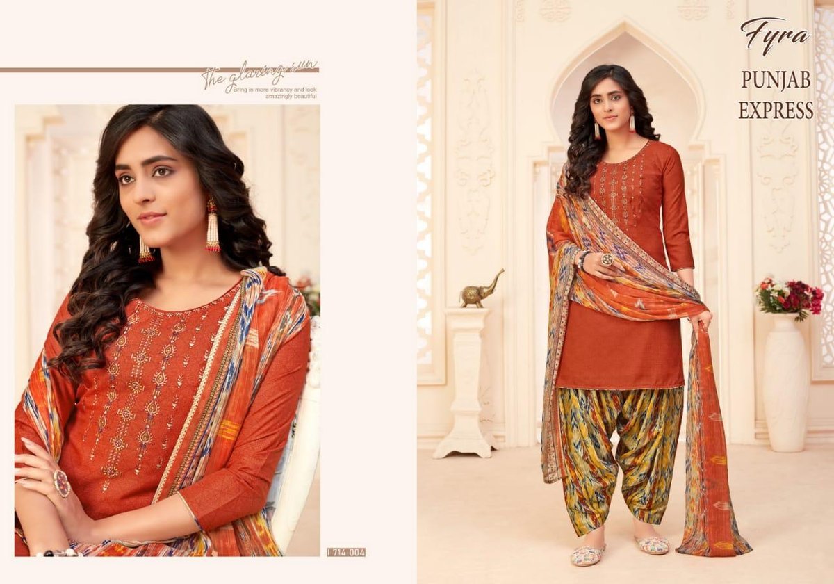 Alok Suits Punjab Express 1714-001 to 1714-010 Series 4