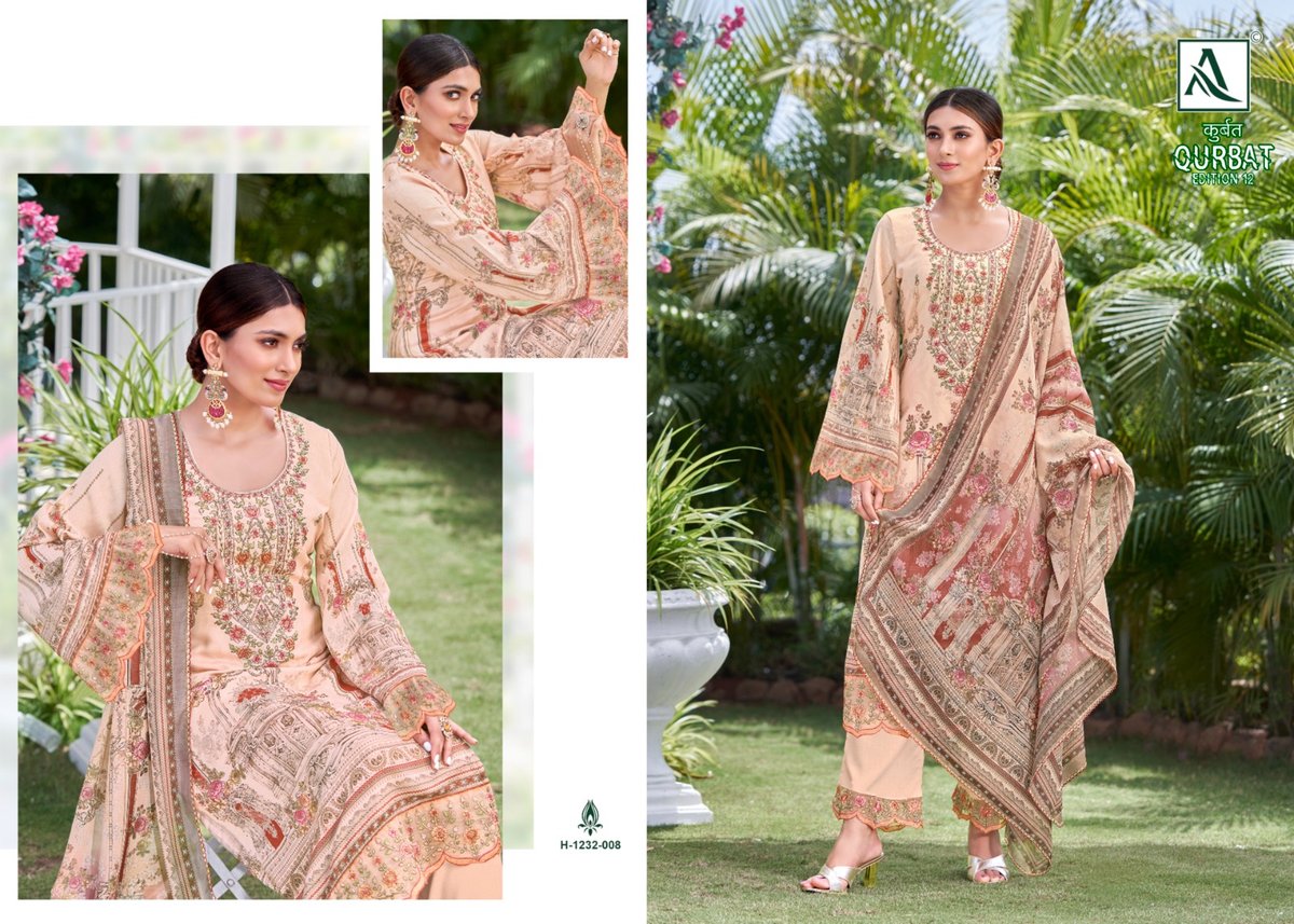 Alok Suit Qurbat Edition Vol-12 1232-001 to 1232-008 Series 8