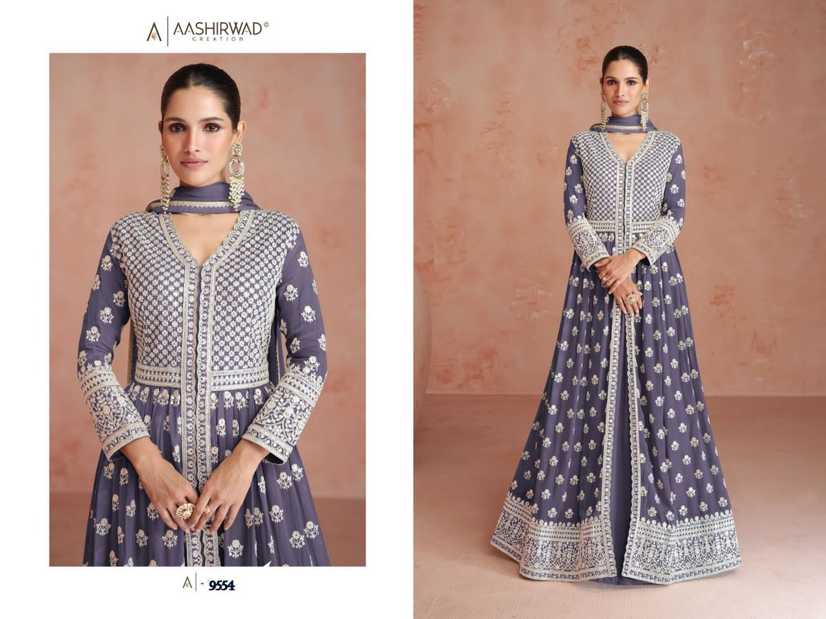 Aashirwad Creation Orchid 9554-9558 Series 1