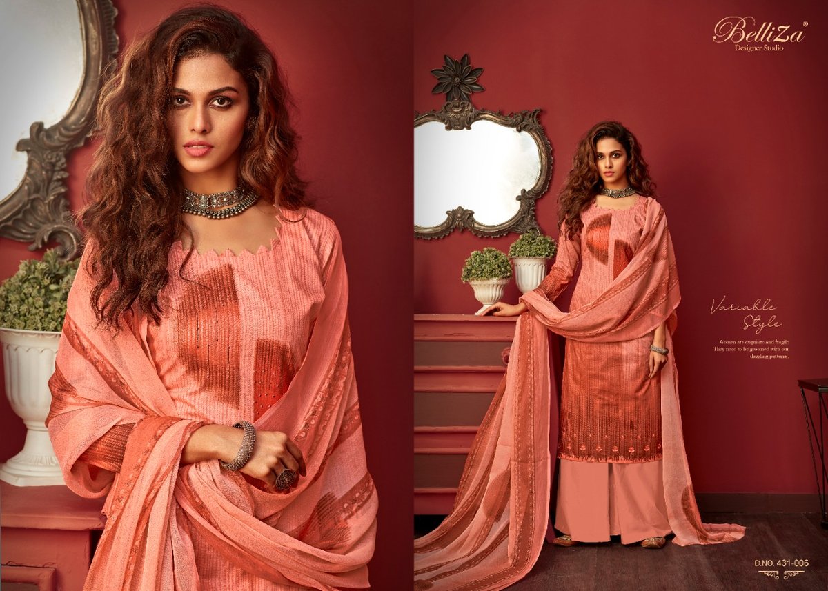 Belliza Designer Farhana 431-001 To 431-010 Series 6