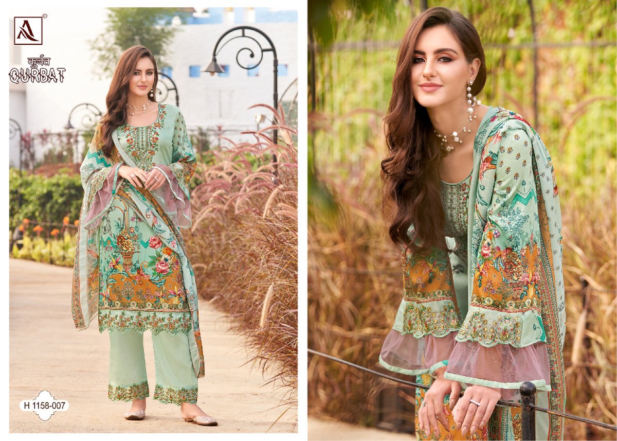 Alok Suit Qurbat Edition Vol-7 1158-001 to 1158-008 Series 7