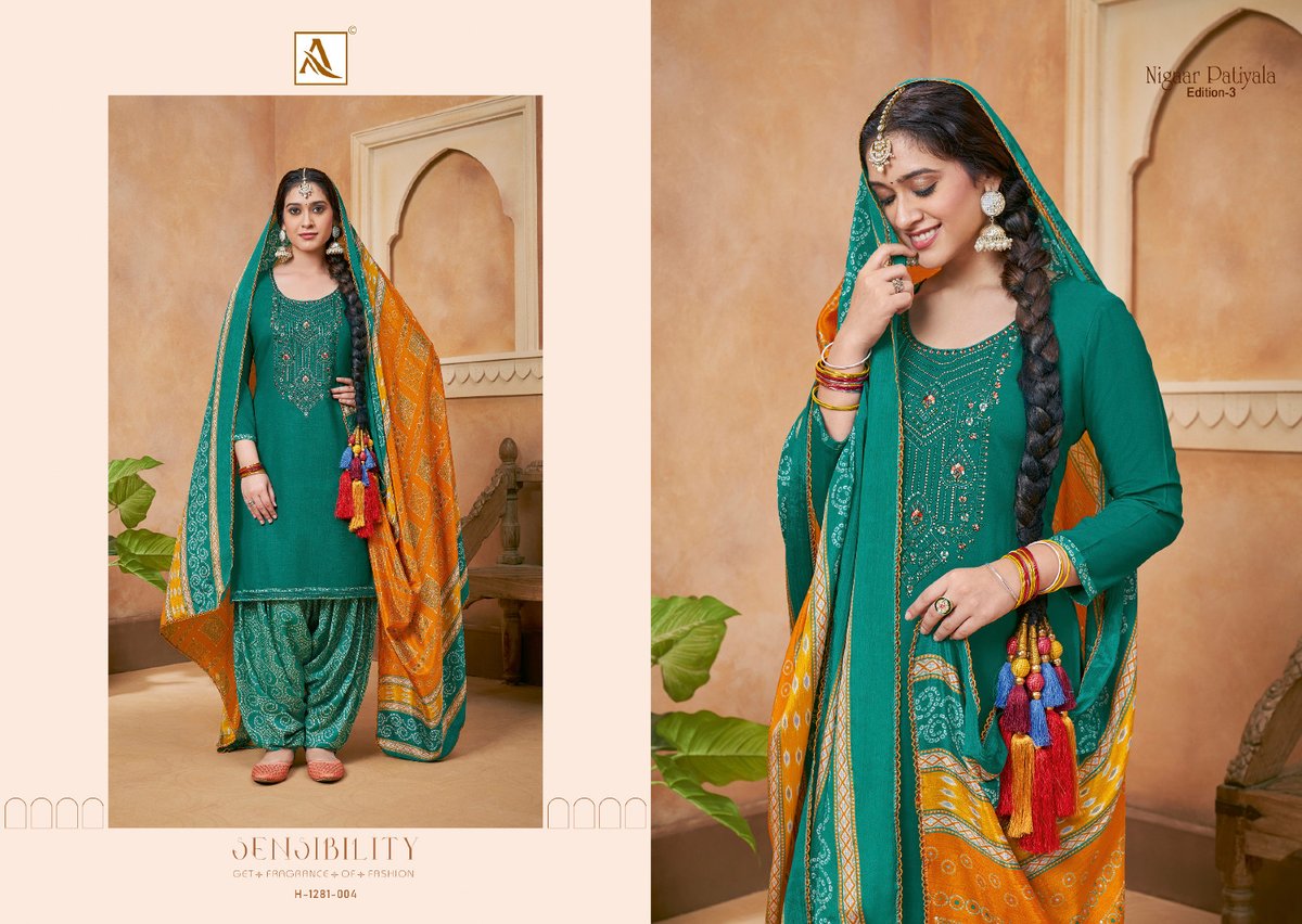Alok Suit Nigaar Patiyala Vol-3 1281-001 to 1281-010 Series 4