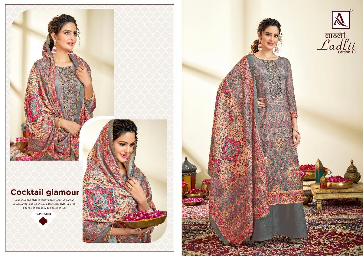 Alok Suits Ladli Vol-10 1102-001 To 1102-008 Series 3