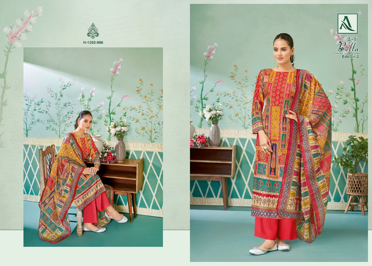 Alok Suit Bella Vol-2 1260-001 to 1260-006 Series 6