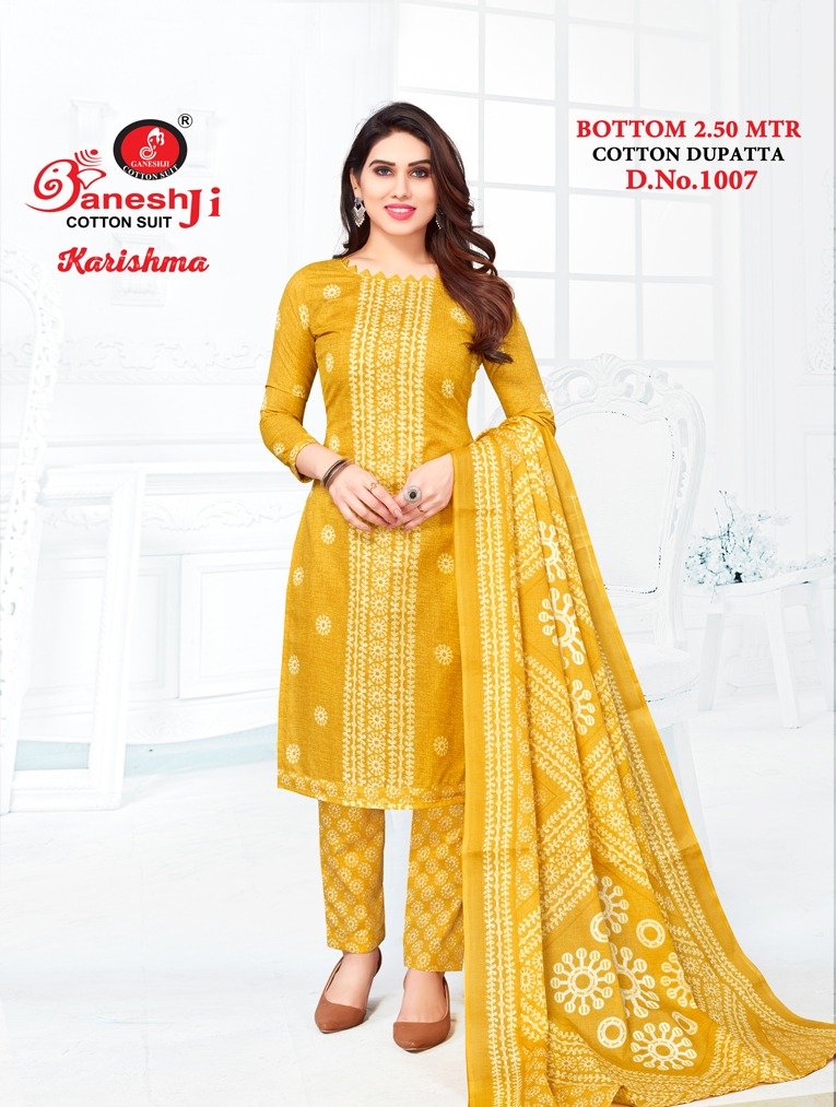 Ganeshji Cotton Suits Karishma Vol-1 1001-1010 Series 7