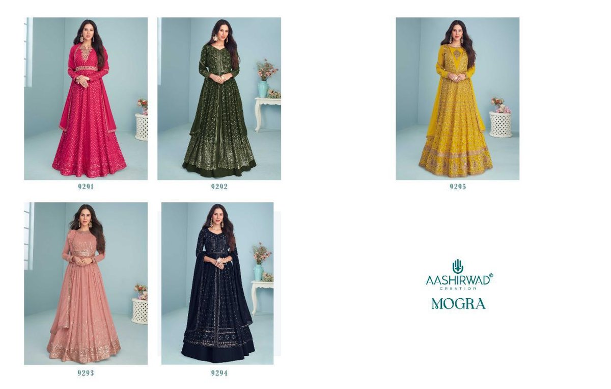 Aashirwad Creation Mogra 9291-9295 Series 6