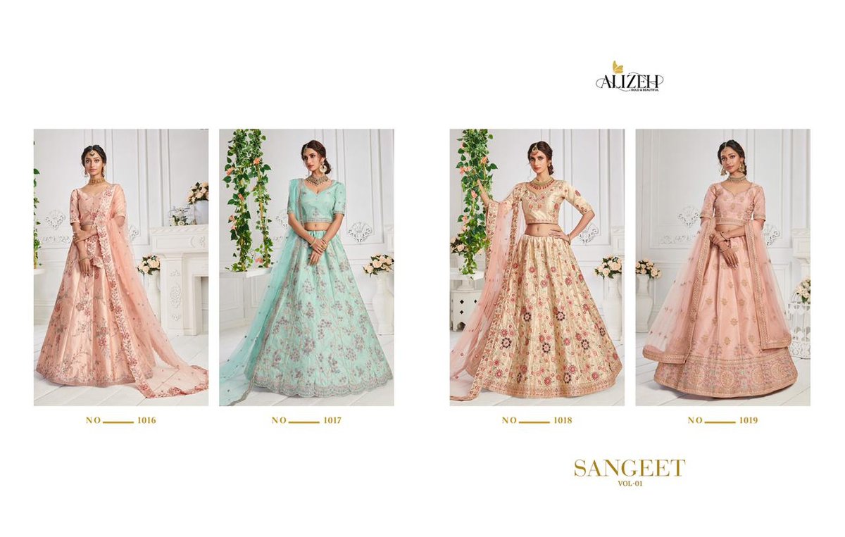 Alizeh Wedding Lehengas Sangeet Vol-1 1016-1019 Series 9