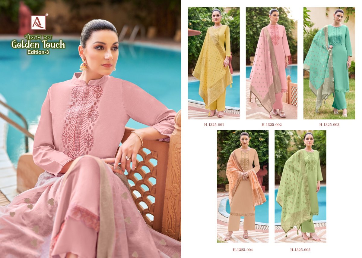Alok Suit Golden Touch Edition Vol-3 1325-001 to 1325-005 Series 6