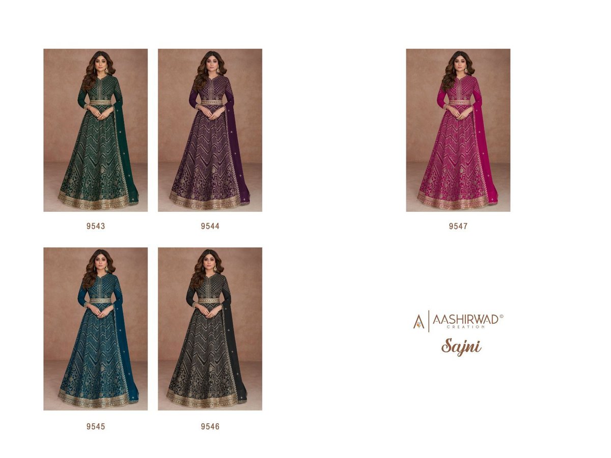 Aashirwad Creation Gulkand Sajni 9543-9547 Series 6