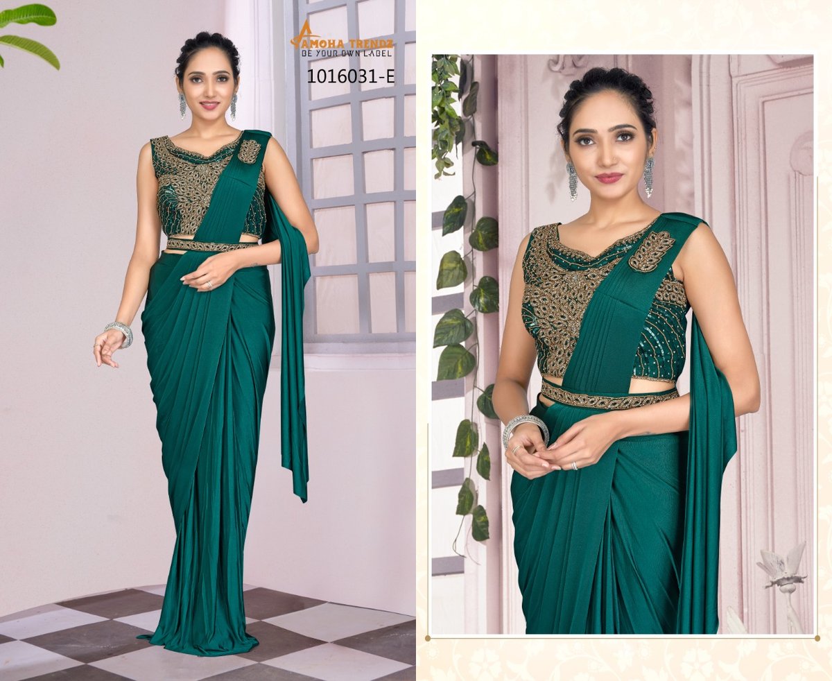 Aamoha Trendz Ready To Wear Designer Saree 1016031 Colors 5