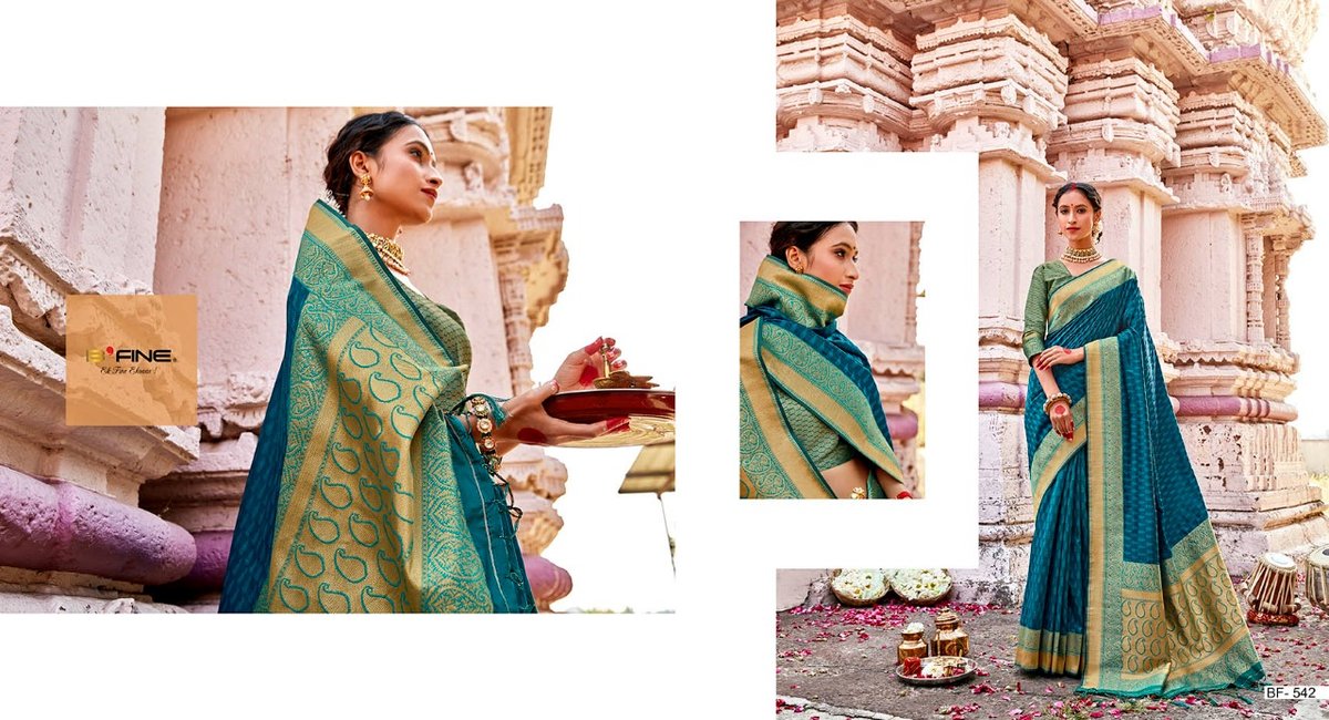 B Fine Saree Art Of Varanasi BF-536 to BF-547 Series 7