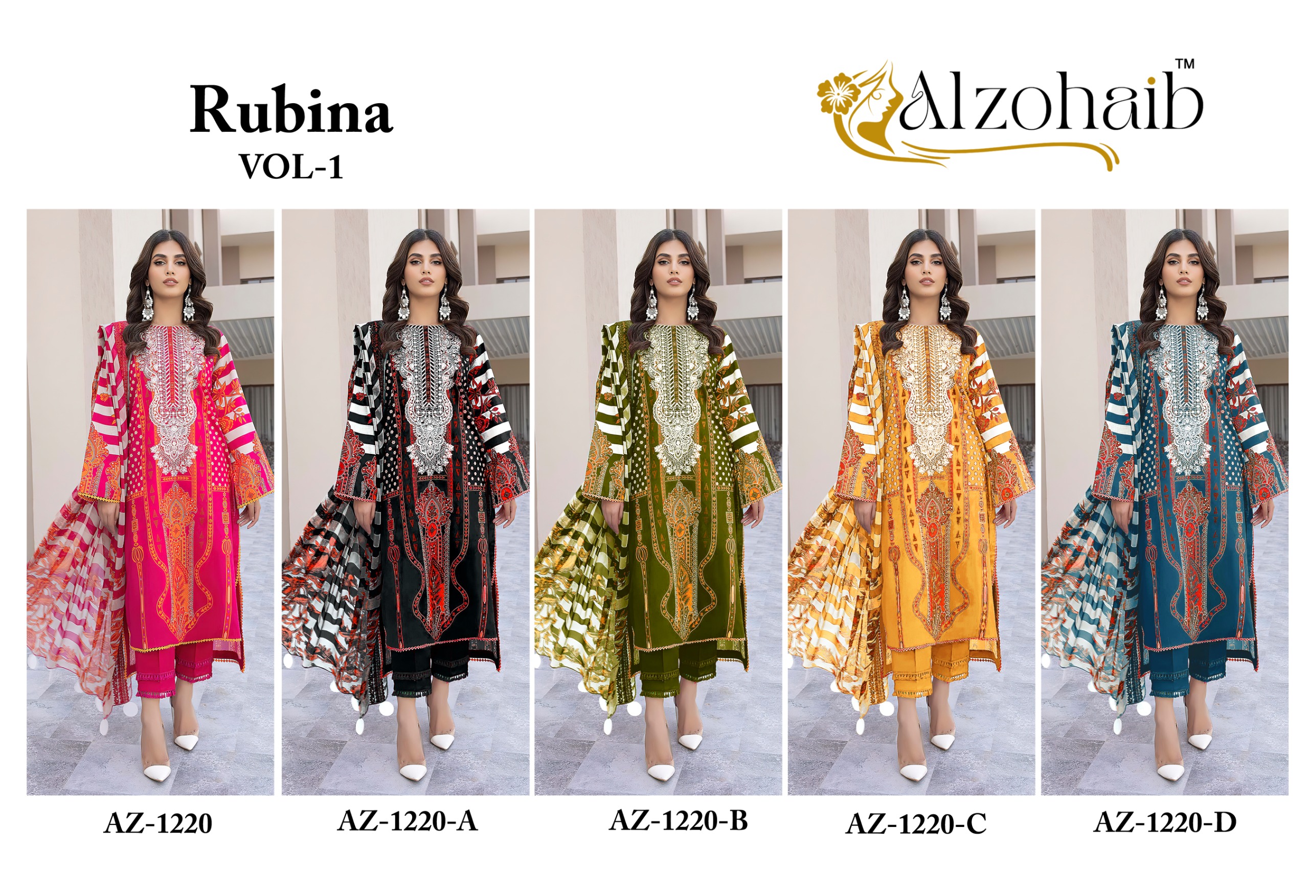 ALZOHAIB RUBINA VOL 1 AZ-1220-1220 A- 1220 B-1220 C-1220 D 7
