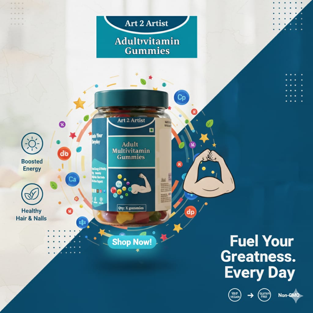 Art2artist Multivitamin Gummies (Lemon, 30 Days Pack) | For Men & Women | Boosts Energy & Immunity, Supports Joint Health 5