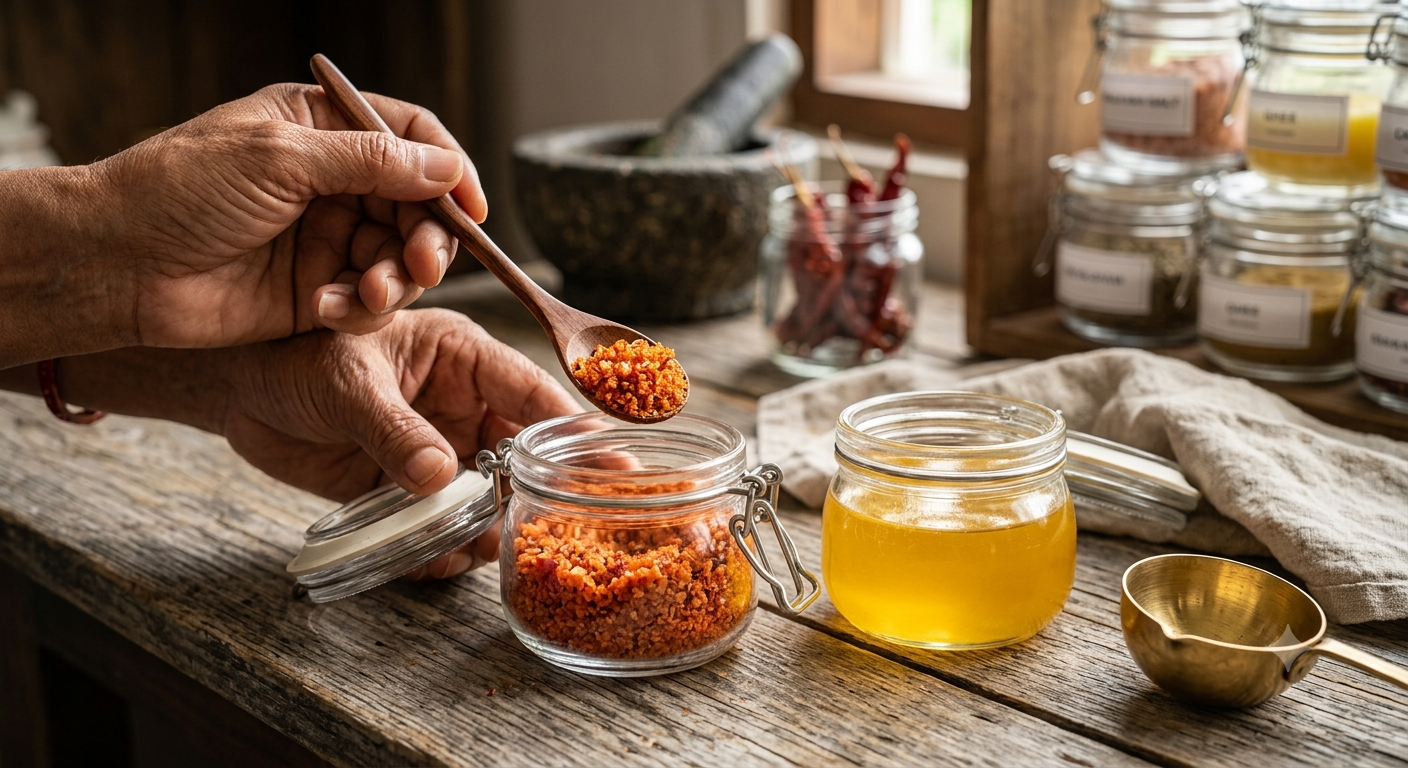 Artisanal jar packing